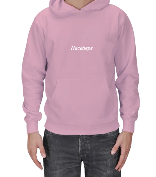 Tisho - Hacettepe Yazılı Basıc Kapşonlu Sweatshirt Erkek Kapüşonlu Hoodie Sweatshirt