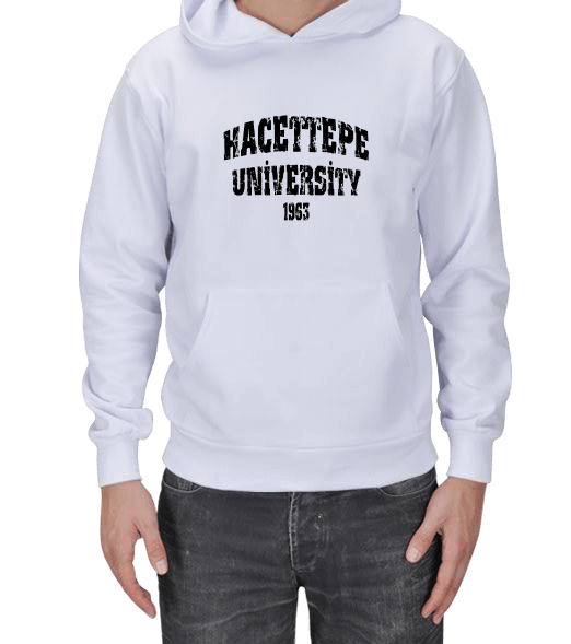 Tisho - Hacettepe Yazılı Hoodie Erkek Kapşonlu