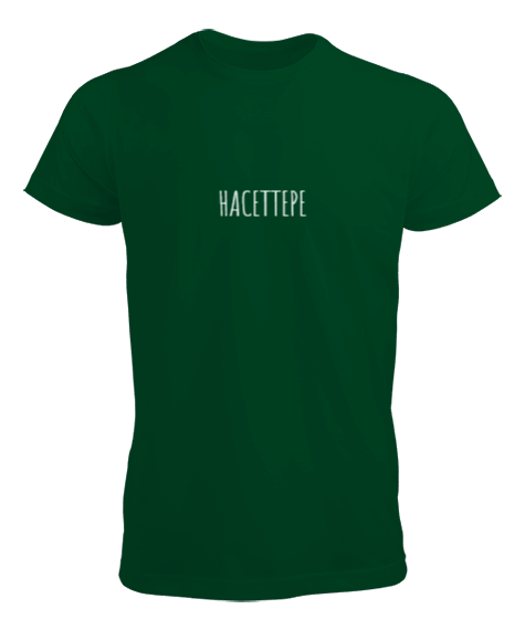 Tisho - HACETTEPE Yazılı Yeşil T-Shirt Erkek Tişört