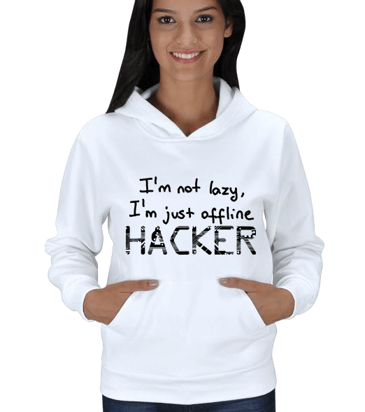 hacker sweat Kadın Kapşonlu