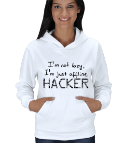 hacker sweat Kadın Kapşonlu - Thumbnail