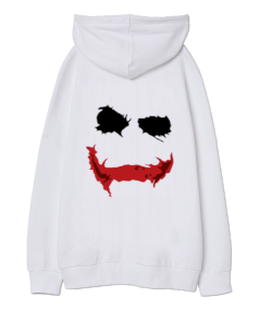 HaHa ve Joker Baskılı Oversize Hoodie Oversize Unisex Kapüşonlu Sweatshirt - Thumbnail