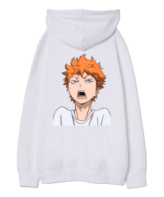 Haikyuu Tasarım Oversize Unisex Kapüşonlu Sweatshirt - Thumbnail