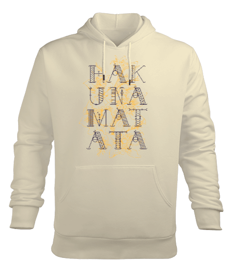 Tisho - Hakuna Matata Erkek Kapüşonlu Hoodie Sweatshirt