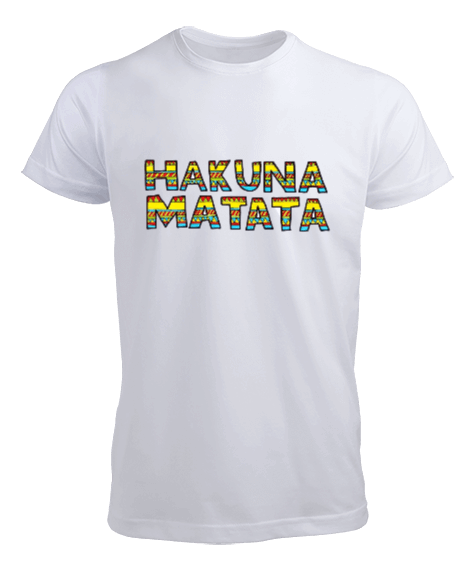 Tisho - Hakuna Matata Tasarım Baskılı Erkek Tişört