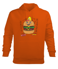 Tisho - Hamburger desen Erkek Kapüşonlu Hoodie Sweatshirt