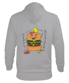 Hamburger Erkek Kapüşonlu Hoodie Sweatshirt - Thumbnail