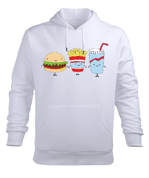 Tisho - hamburger menü Erkek Kapüşonlu Hoodie Sweatshirt