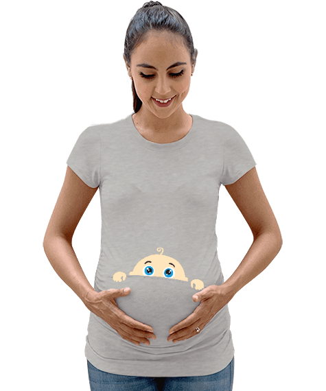 Tisho - hamile tasarımlı kadın hamile tshirt Kadın Hamile Tişört