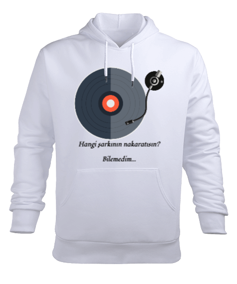 Tisho - Hangi şarkının nakaratısın? Erkek Kapüşonlu Hoodie Sweatshirt