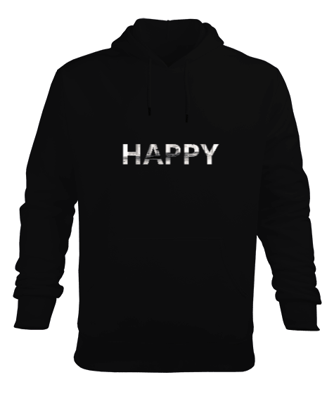 Tisho - Happy Erkek Kapüşonlu Hoodie Sweatshirt