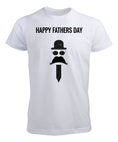 Tisho - HAPPY FATHERS DAY Beyaz Erkek Tişört