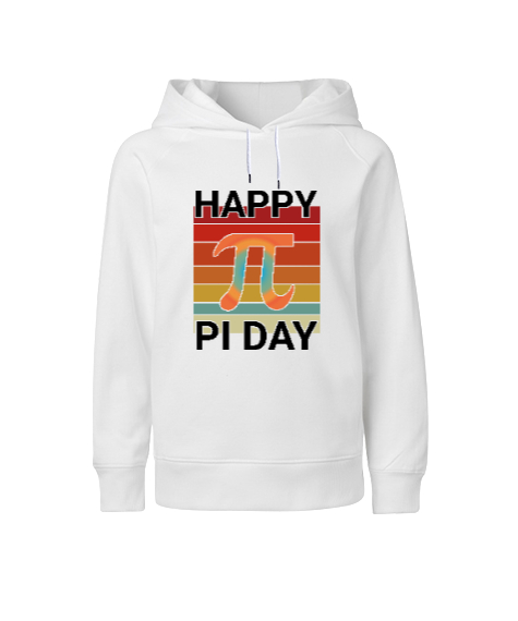 Tisho - Happy Pi Day Beyaz Çocuk Unisex Hoodie Kapüşonlu