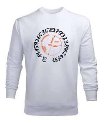 Happy Pi Day Beyaz Erkek Sweatshirt - Tisho