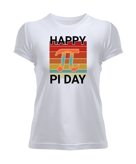 Tisho - Happy Pi Day Beyaz Kadın Tişört