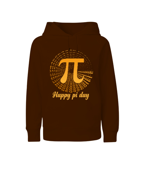 Tisho - Happy Pi Day Kahverengi Çocuk Unisex Hoodie Kapüşonlu