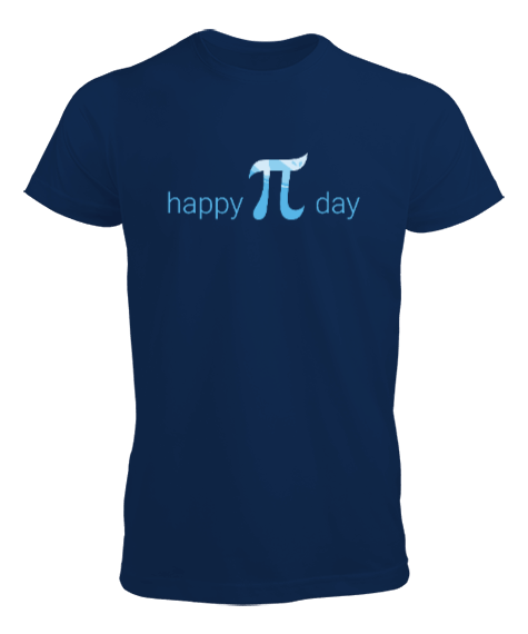 Happy Pi Day Kısa Kol Lacivert Erkek Tişört - Tisho