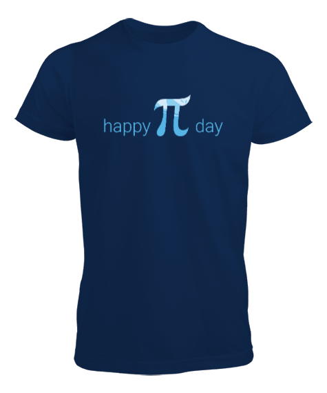 Tisho - Happy Pi Day Kısa Kol Lacivert Erkek Tişört