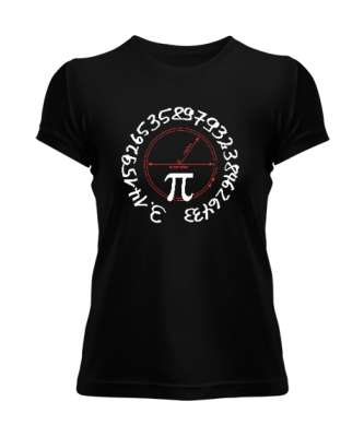 Happy Pi Day - Pi Sayısı V2 Siyah Kadın Tişört - Tisho
