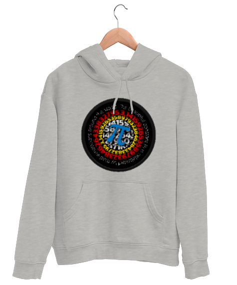 Tisho - Happy Pi Day - Pi Sayısı V6 Gri Unisex Kapşonlu Sweatshirt