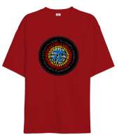 Happy Pi Day - Pi Sayısı V6 Kırmızı Oversize Unisex Tişört - Tisho