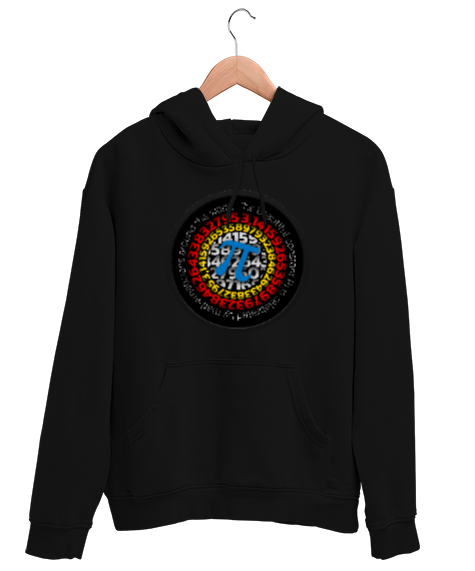 Tisho - Happy Pi Day - Pi Sayısı V6 Siyah Unisex Kapşonlu Sweatshirt