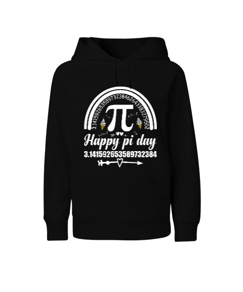 Tisho - Happy Pi Day Siyah Çocuk Unisex Hoodie Kapüşonlu