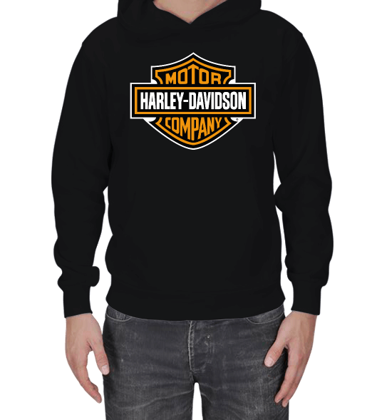 Harley-Davidson Motor Company Logolu Erkek Kapşonlu