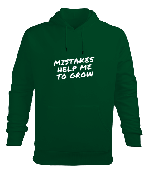 Tisho - Hatalar benim gelişimimi sağlıyor Erkek Kapüşonlu Hoodie Sweatshirt