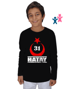 hatay, hatay şehir,Türkiye,Türkiye bayrağı. Çocuk Unisex Uzunkollu - Tisho