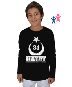 hatay, hatay şehir,Türkiye,Türkiye bayrağı. Çocuk Unisex Uzunkollu - Tisho