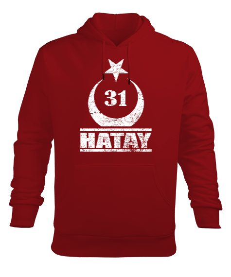 hatay, hatay şehir,Türkiye,Türkiye bayrağı. Erkek Kapüşonlu Hoodie Sweatshirt - Tisho
