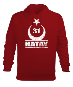 hatay, hatay şehir,Türkiye,Türkiye bayrağı. Erkek Kapüşonlu Hoodie Sweatshirt - Tisho