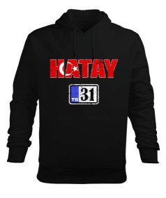 hatay, hatay şehir,Türkiye,Türkiye bayrağı. Erkek Kapüşonlu Hoodie Sweatshirt - Tisho