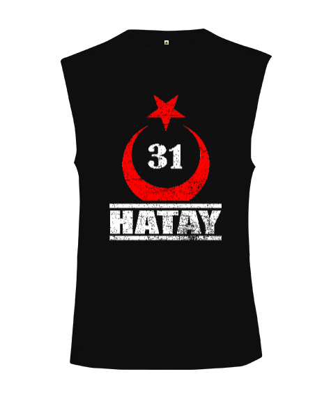 Tisho - hatay, hatay şehir,Türkiye,Türkiye bayrağı. Kesik Kol Unisex Tişört