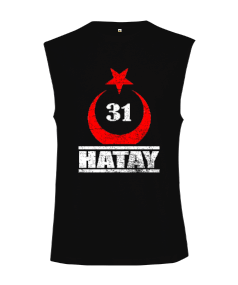 hatay, hatay şehir,Türkiye,Türkiye bayrağı. Kesik Kol Unisex Tişört - Tisho
