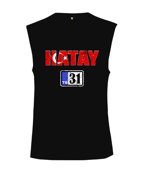 Tisho - hatay, hatay şehir,Türkiye,Türkiye bayrağı. Kesik Kol Unisex Tişört