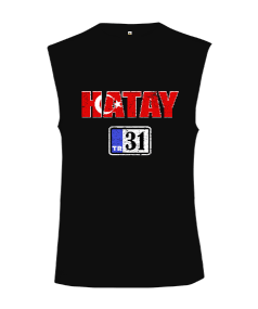 hatay, hatay şehir,Türkiye,Türkiye bayrağı. Kesik Kol Unisex Tişört - Tisho