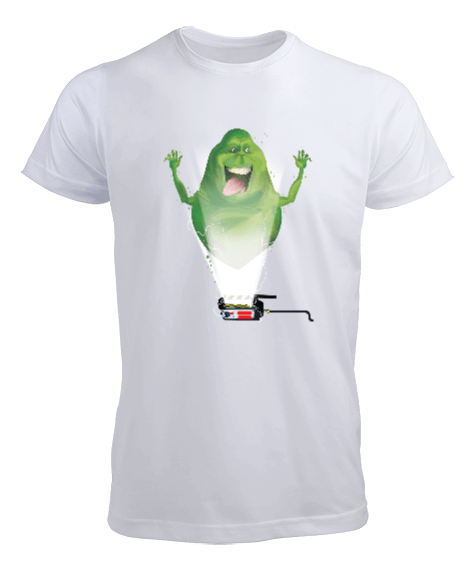 Tisho - hayalet avcıları ghostbusters slimer hayalet baskı Erkek Tişört