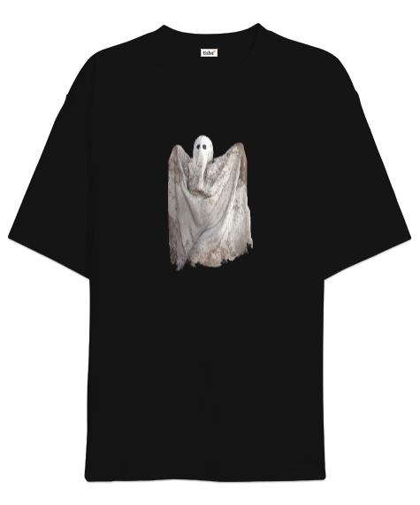 Tisho - Hayalet - Ghost Siyah Oversize Unisex Tişört