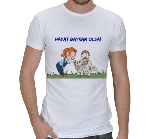 Tisho - Hayat bayram olsa Erkek Regular Kesim Tişört Erkek Regular Kesim Tişört
