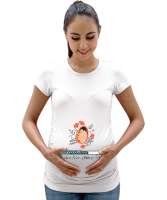 Hayatımın Anlamı Yükleniyor Beyaz Kadın Hamile Tişört - Tisho