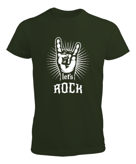 Tisho - Haydi Sallanalım - Lets Rock Haki Yeşili Erkek Tişört