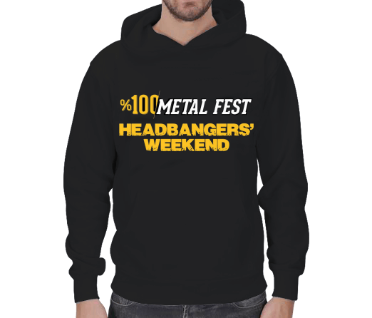 Tisho - Headbangers Weekend Sweatshirt Erkek Kapşonlu