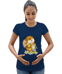 Hedgehog giant panda Kadın Hamile Tişört - Tisho