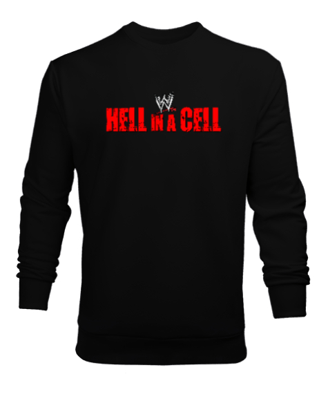 Hell In A Cell Siyah Erkek Sweatshirt