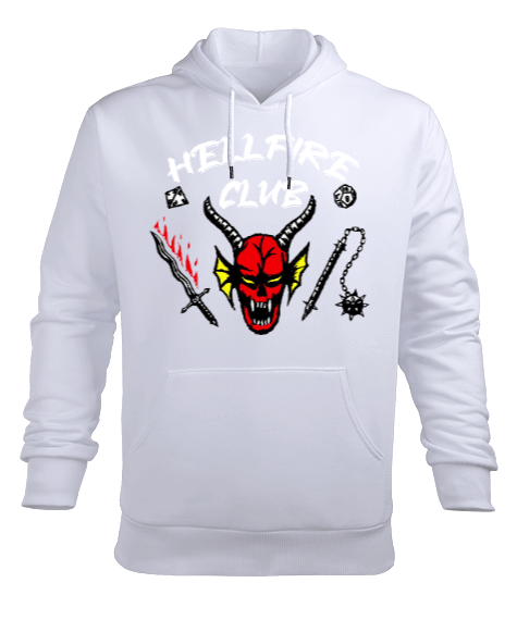 Tisho - hellfire club stranger things Erkek Kapüşonlu Hoodie Sweatshirt