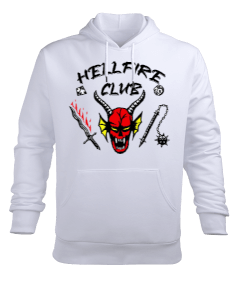 Tisho - hellfire club stranger things Erkek Kapüşonlu Hoodie Sweatshirt
