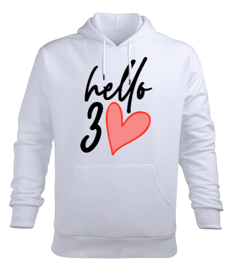 Tisho - hello 30 thirty Erkek Kapüşonlu Hoodie Sweatshirt