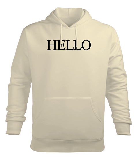 Tisho - Hello Erkek Kapüşonlu Hoodie Sweatshirt Erkek Kapüşonlu Hoodie Sweatshirt